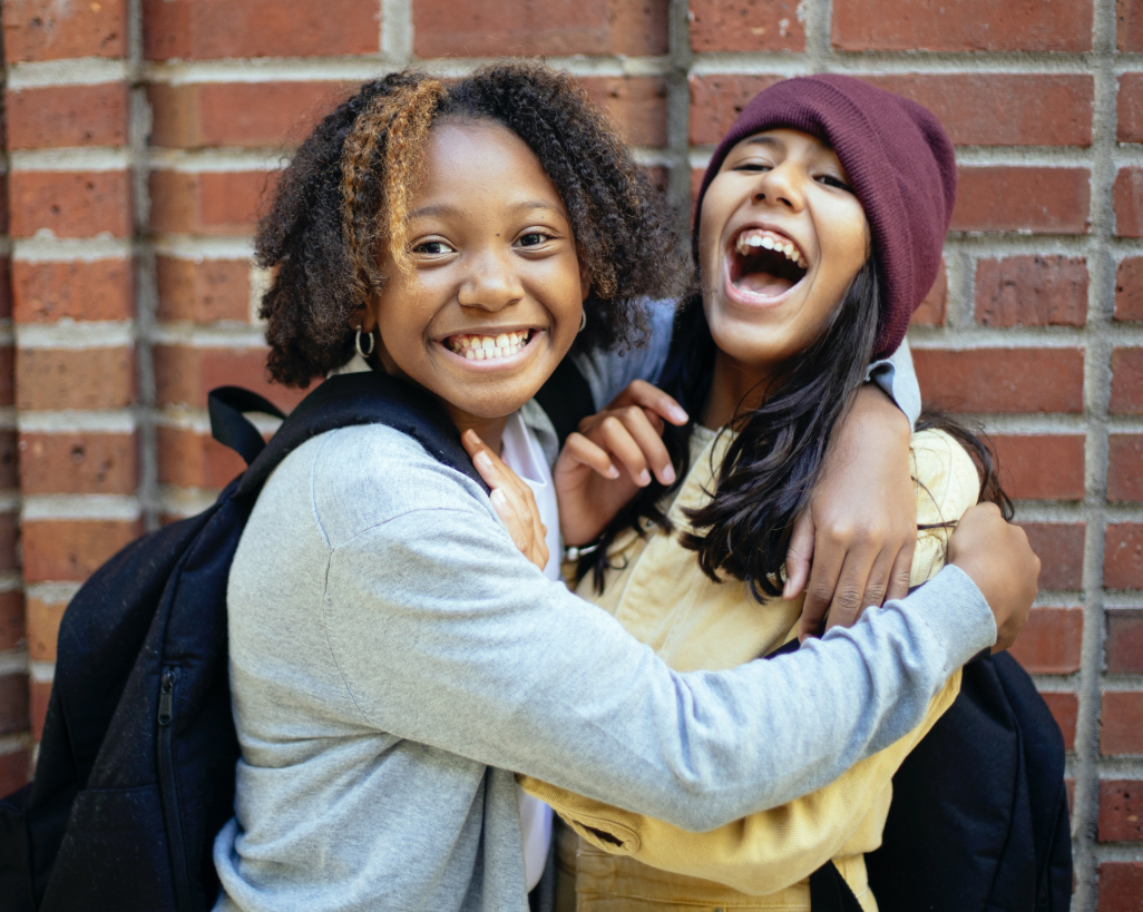 Girls Hugging